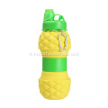 Bottiglia pieghevole all'ananas silicone per bambini